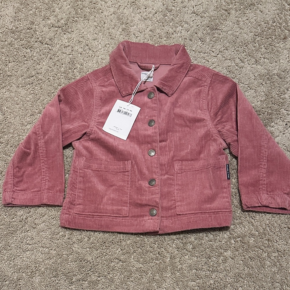 Polarn O. Pyret Pink Corduroy Jean Jacket